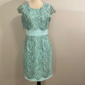 Antonio Melani turquoise and lace dress